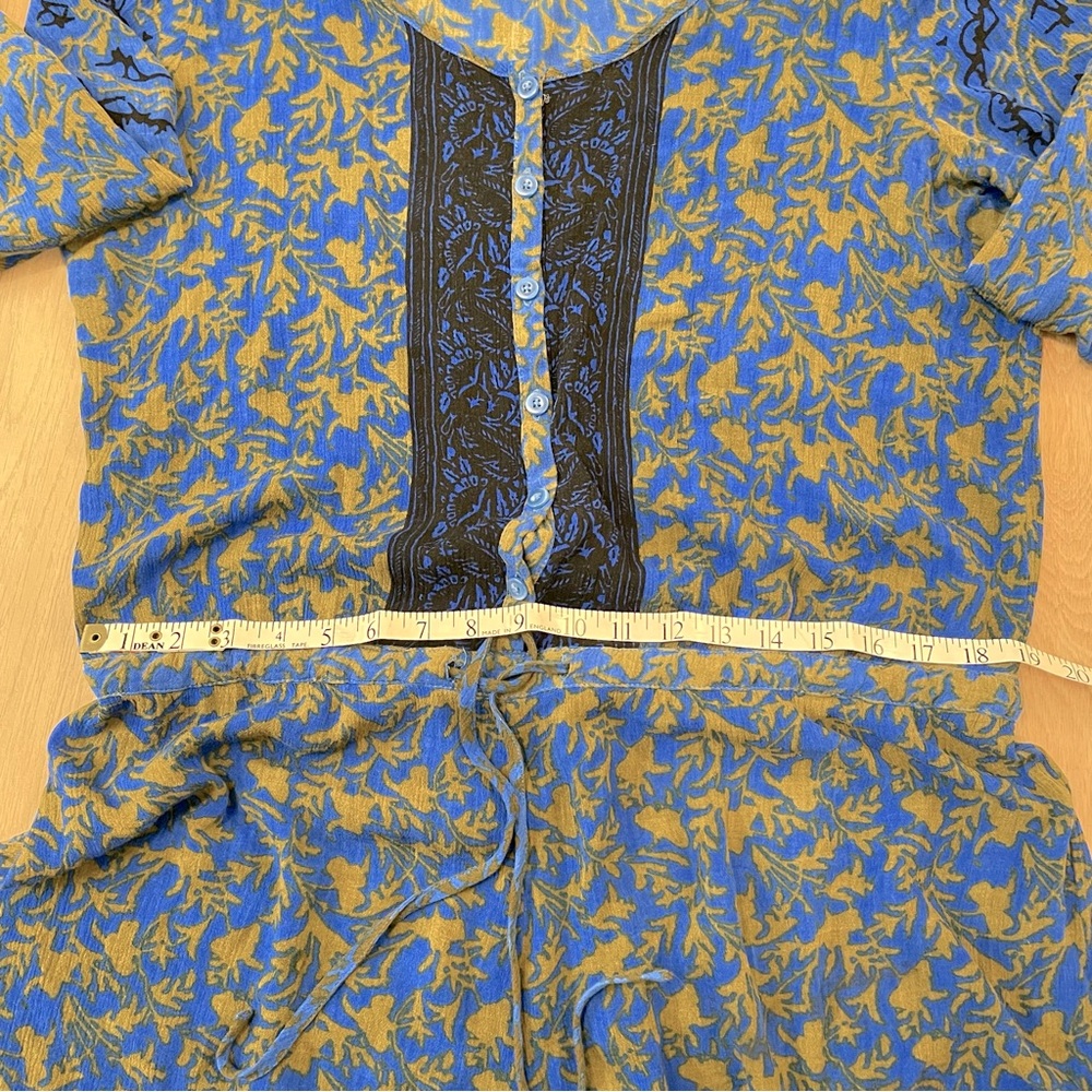 FREE PEOPLE Resort Romper - Blue and Green Patterned - Picture 14 of 15